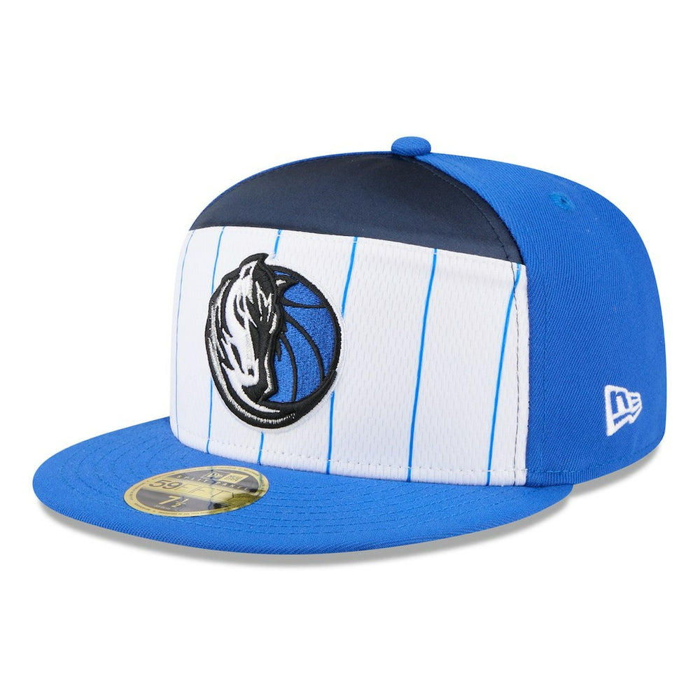 Dallas Mavericks 2025 NBA Tip Off Split Panel 59FIFTY Fitted Hat White/Blue - NBA