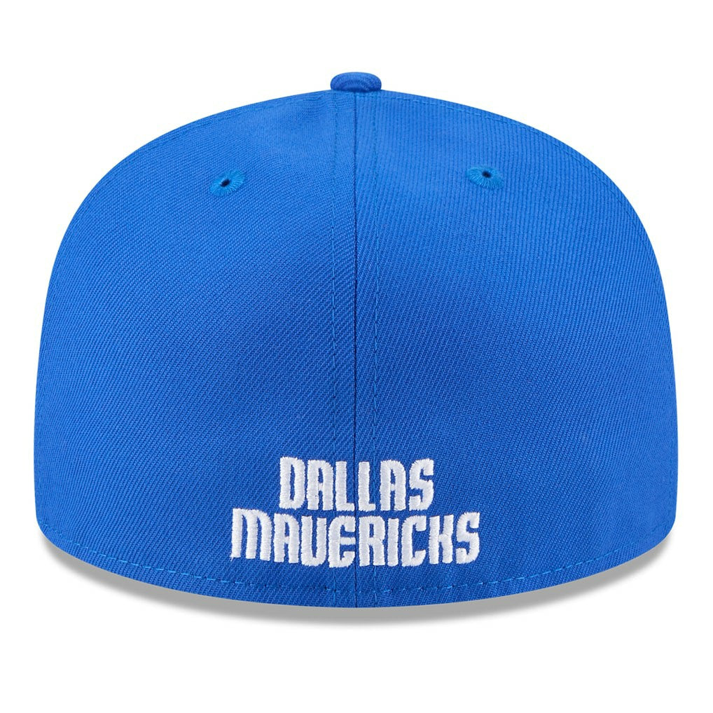 Dallas Mavericks 2025 NBA Tip Off Split Panel 59FIFTY Fitted Hat White/Blue - NBA