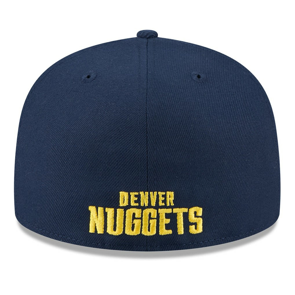 Denver Nuggets 2025 NBA Tip Off Split Panel 59FIFTY Fitted Hat White/Navy - NBA