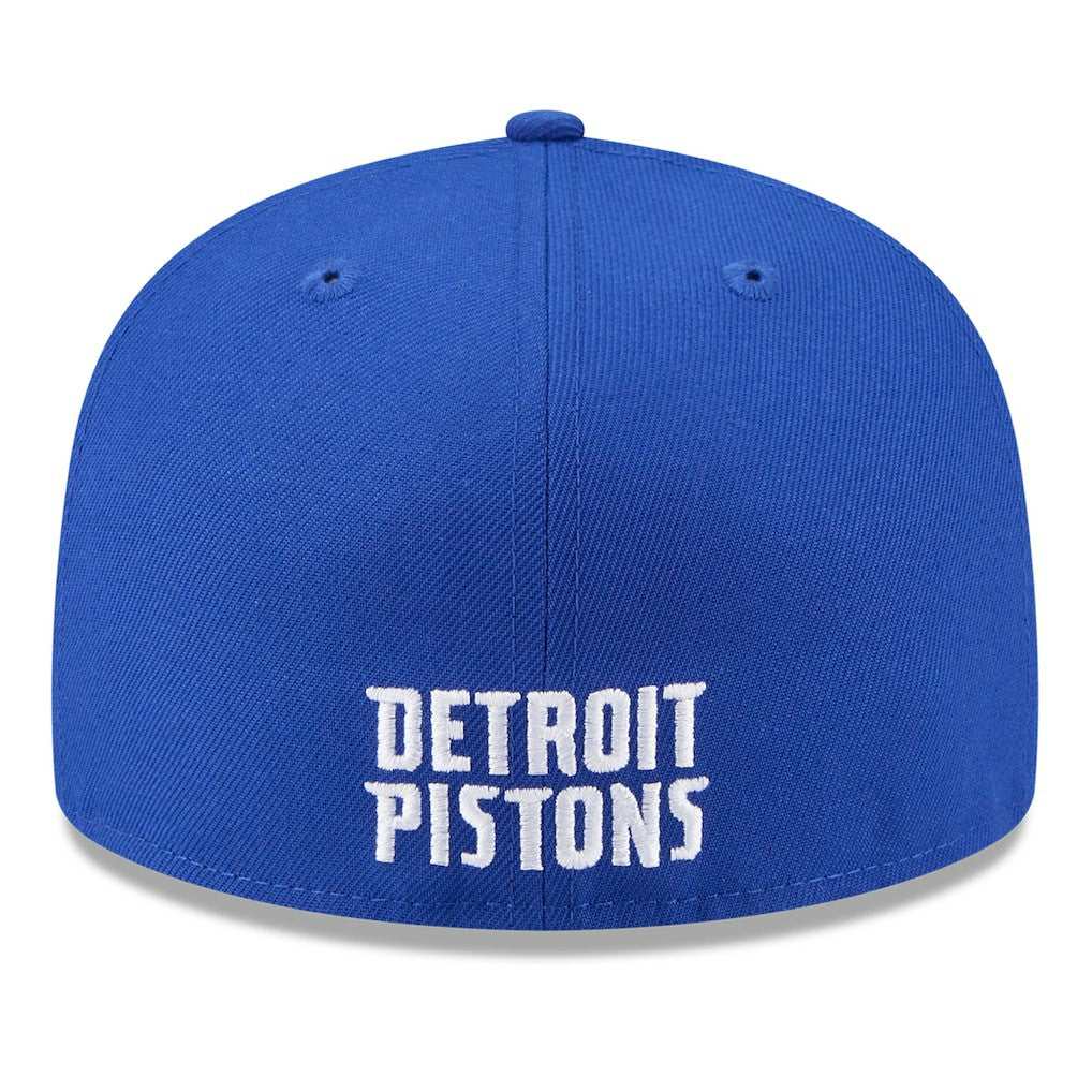 Detroit Pistons 2025 NBA Tip Off Split Panel 59FIFTY Fitted Hat White/Blue - NBA