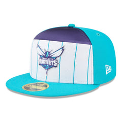 Charlotte Hornets 2025 NBA Tip Off Split Panel 59FIFTY Fitted Hat White/Teal - NBA