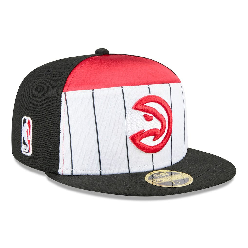 Atlanta Hawks 2025 NBA Tip Off Split Panel 59FIFTY Fitted Hat White/Black - NBA
