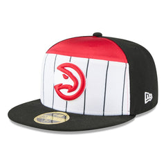 Atlanta Hawks 2025 NBA Tip Off Split Panel 59FIFTY Fitted Hat White/Black - NBA