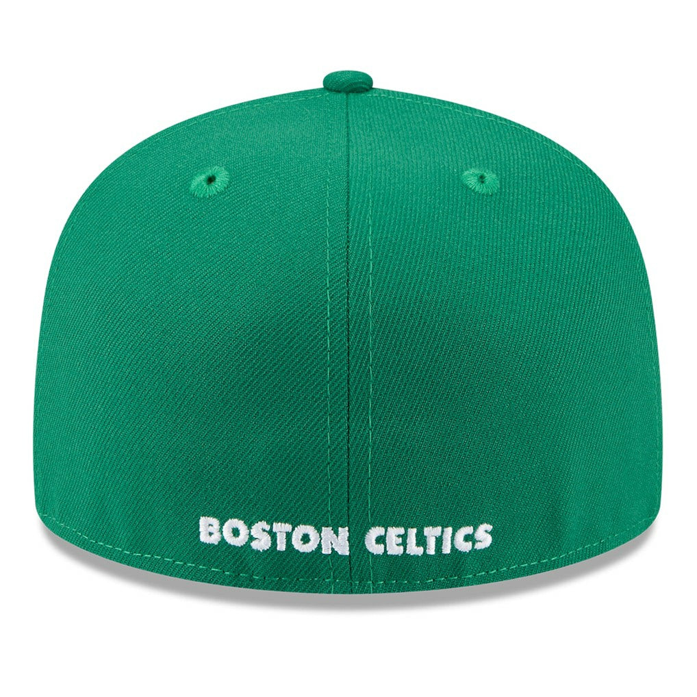 Boston Celtics 2025 NBA Tip Off Split Panel 59FIFTY Fitted Hat White/Kelly Green - NBA