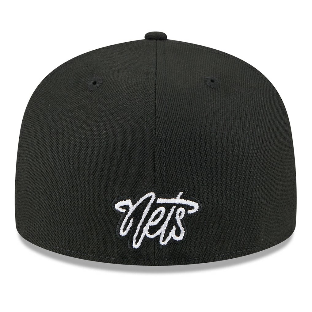 Brooklyn Nets 2025 NBA Tip Off Split Panel 59FIFTY Fitted Hat White/Black - NBA