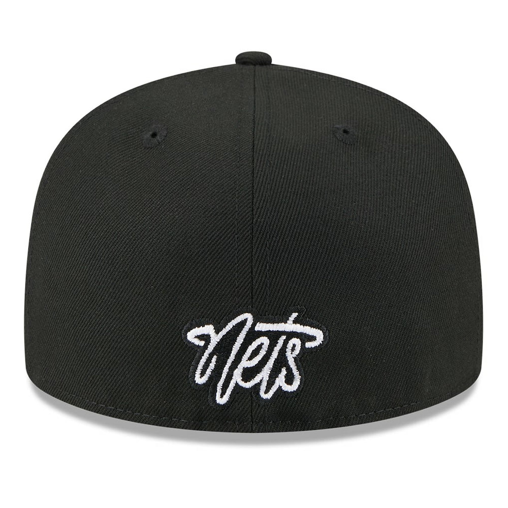 Brooklyn Nets 2025 NBA Tip Off Split Panel 59FIFTY Fitted Hat White/Black - NBA