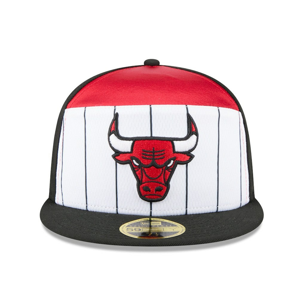 Chicago Bulls 2025 NBA Tip Off Split Panel 59FIFTY Fitted Hat White/Black - NBA