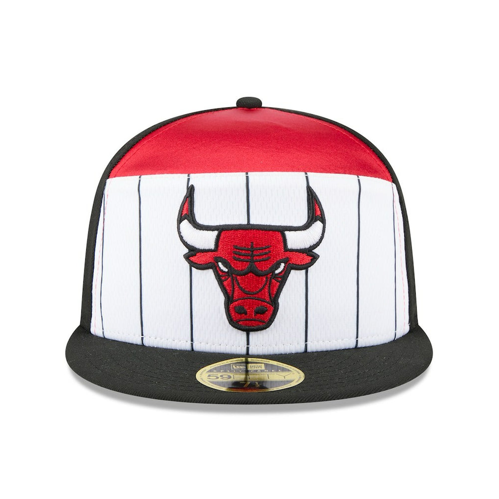 Chicago Bulls 2025 NBA Tip Off Split Panel 59FIFTY Fitted Hat White/Black - NBA