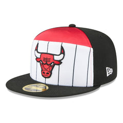 Chicago Bulls 2025 NBA Tip Off Split Panel 59FIFTY Fitted Hat White/Black - NBA