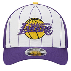 Los Angeles Lakers 2025 NBA Tip Off M-Crown A-Frame 9FORTY Adjustable Hat White/Purple - NBA