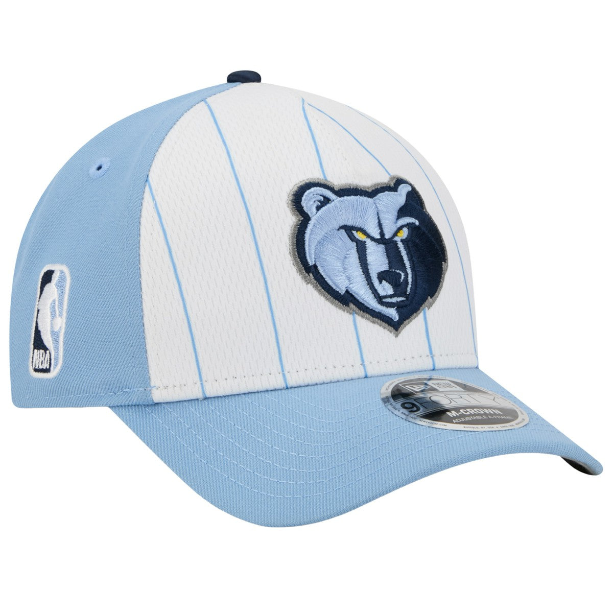 Memphis Grizzlies 2025 NBA Tip Off M-Crown A-Frame 9FORTY Adjustable Hat White/Light Blue - NBA