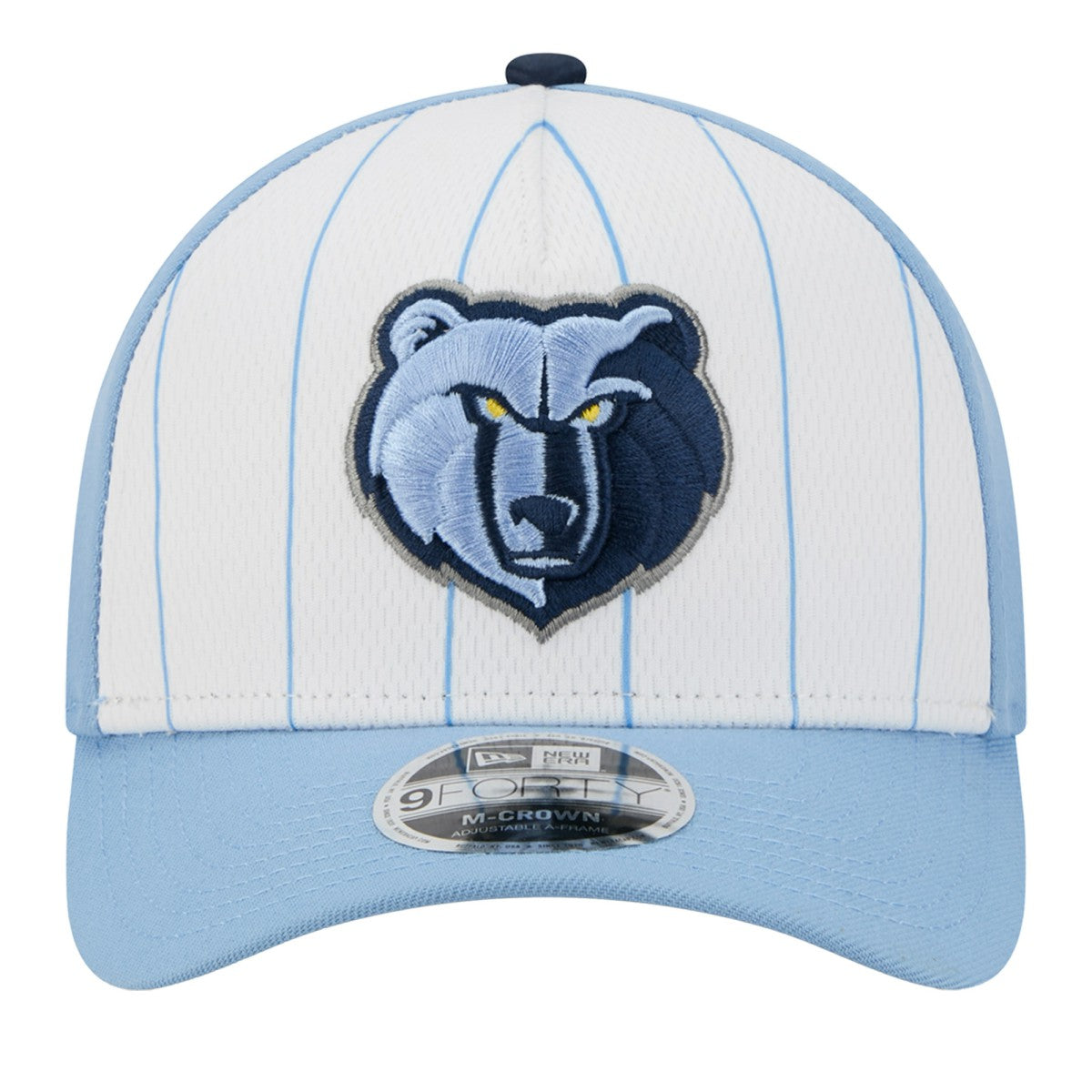Memphis Grizzlies 2025 NBA Tip Off M-Crown A-Frame 9FORTY Adjustable Hat White/Light Blue - NBA