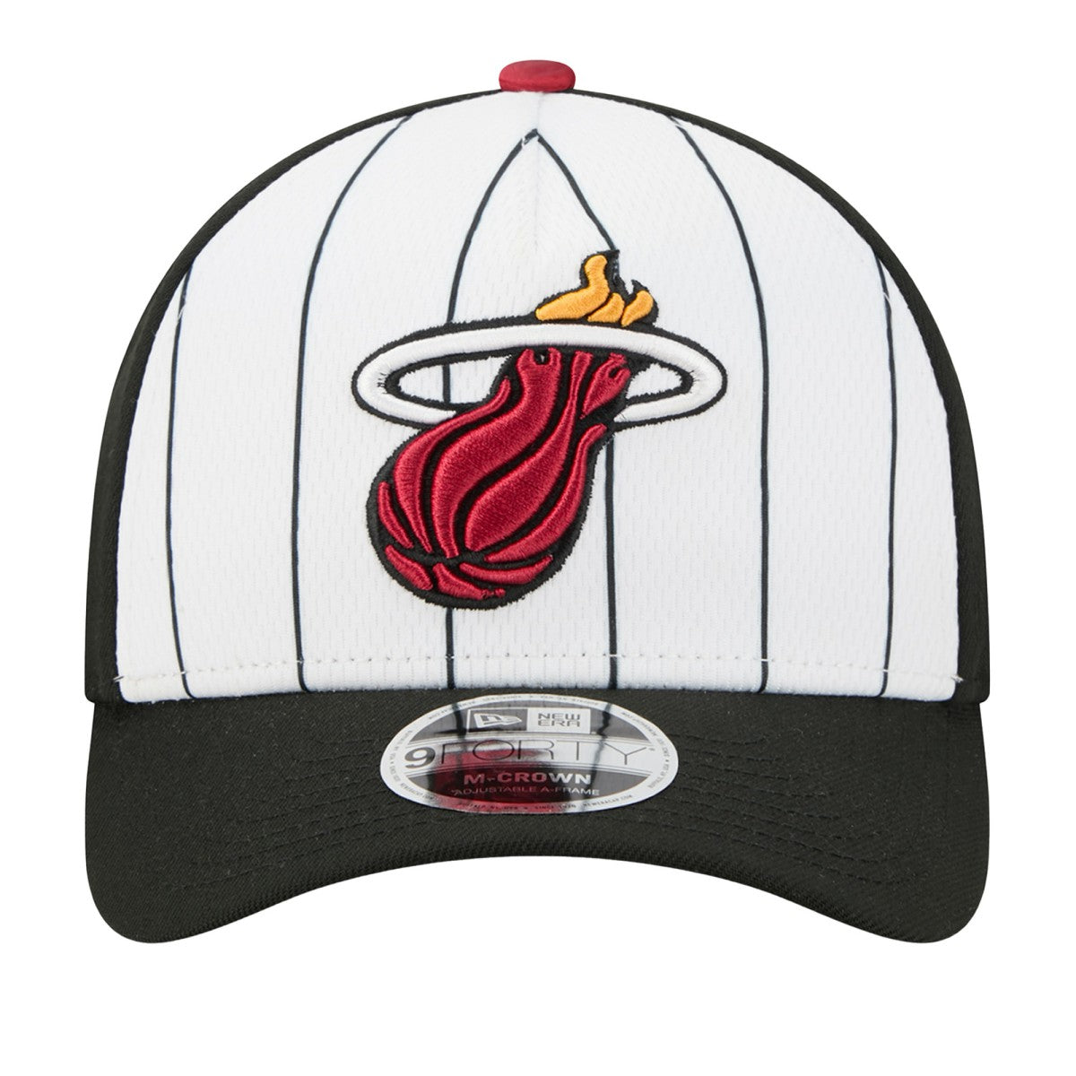 Miami Heat 2025 NBA Tip Off M-Crown A-Frame 9FORTY Adjustable Hat White/Black - NBA