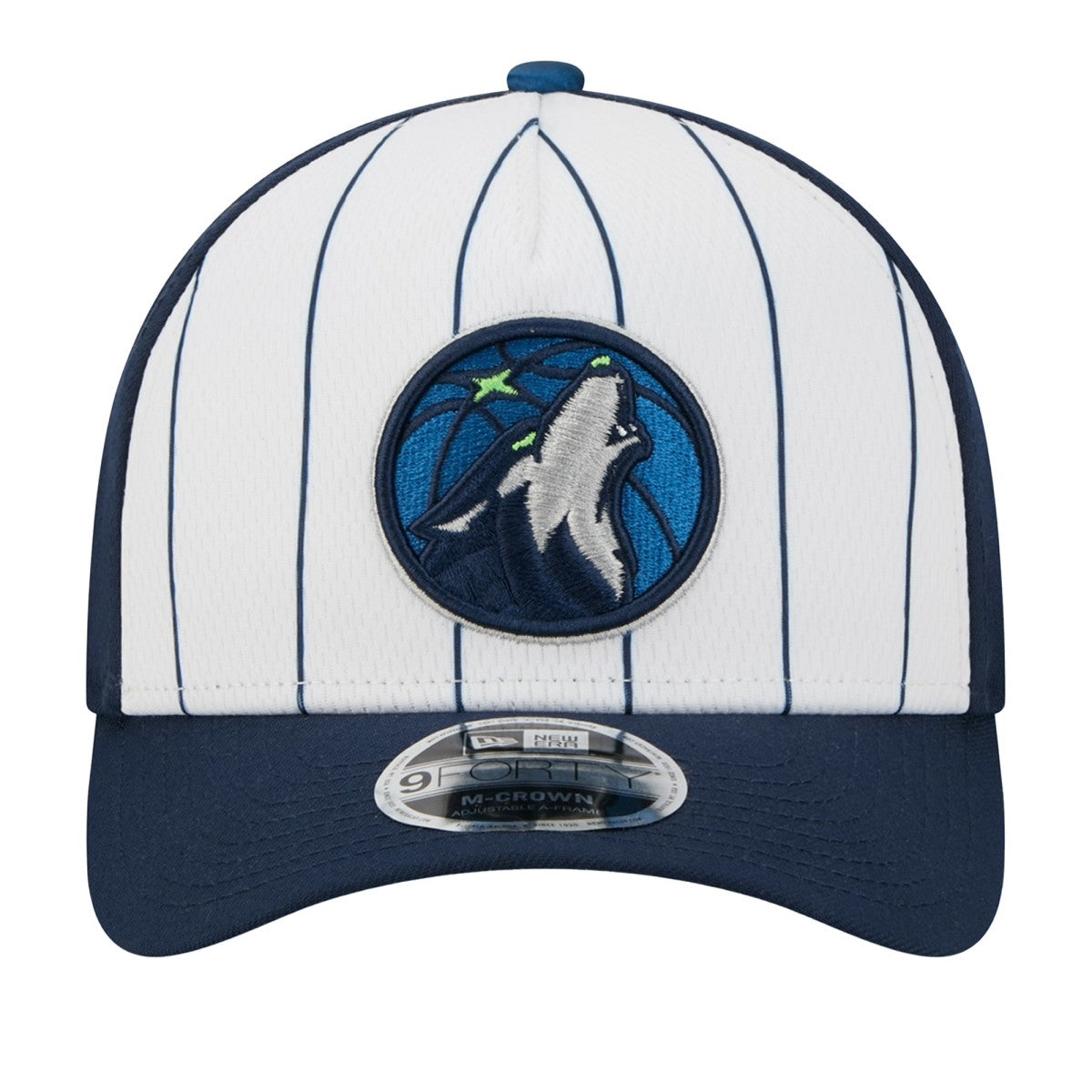 Minnesota Timberwolves 2025 NBA Tip Off M-Crown A-Frame 9FORTY Adjustable Hat White/Navy - NBA