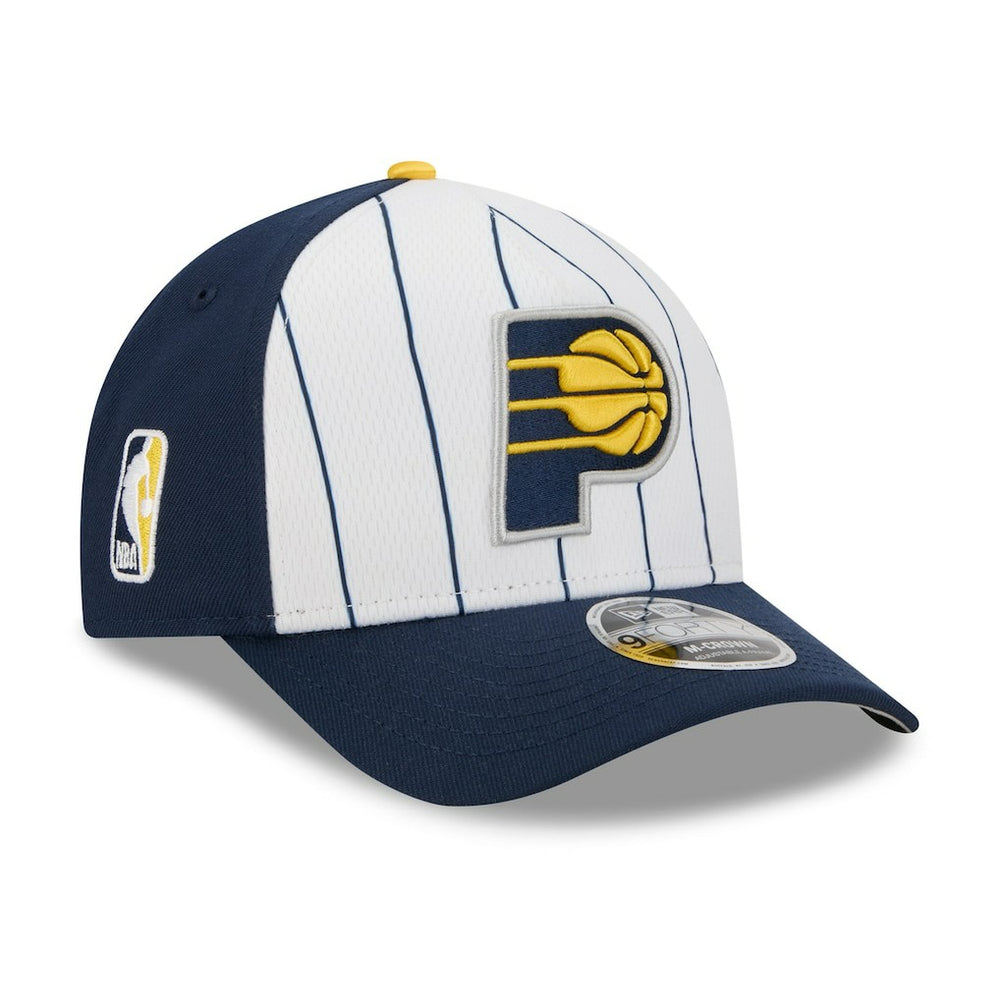 Indiana Pacers 2025 NBA Tip Off M-Crown A-Frame 9FORTY Adjustable Hat White/Navy - NBA