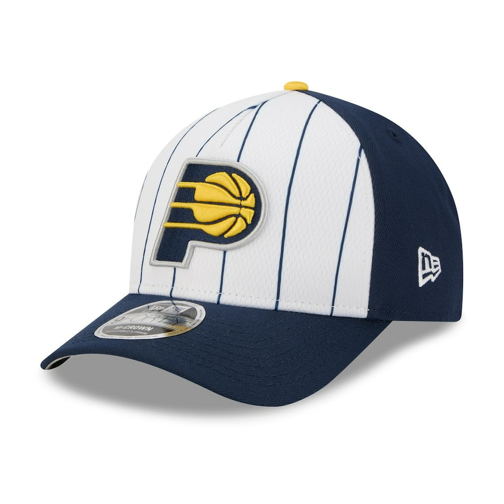 Indiana Pacers 2025 NBA Tip Off M-Crown A-Frame 9FORTY Adjustable Hat White/Navy - NBA
