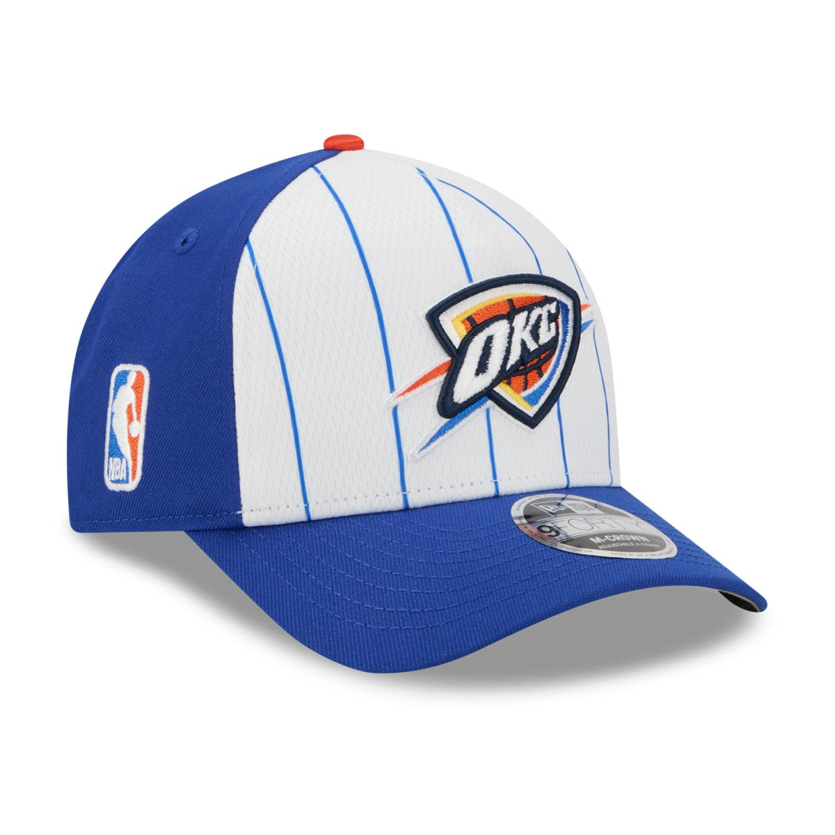 Oklahoma City Thunder 2025 NBA Tip Off M-Crown A-Frame 9FORTY Adjustable Hat White/Blue - NBA