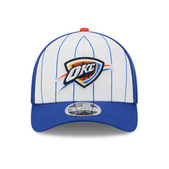 Oklahoma City Thunder 2025 NBA Tip Off M-Crown A-Frame 9FORTY Adjustable Hat White/Blue - NBA