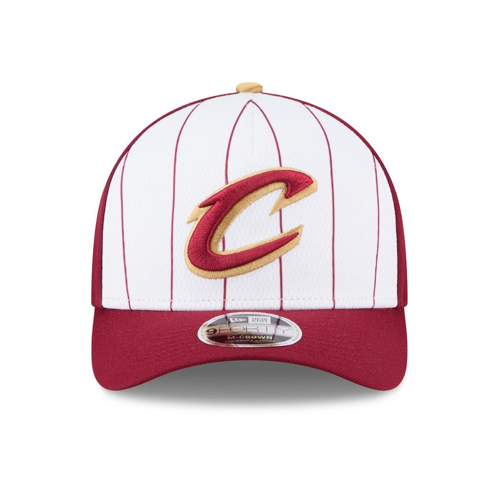 Cleveland Cavaliers 2025 NBA Tip Off M-Crown A-Frame 9FORTY Adjustable Hat White/Wine - NBA