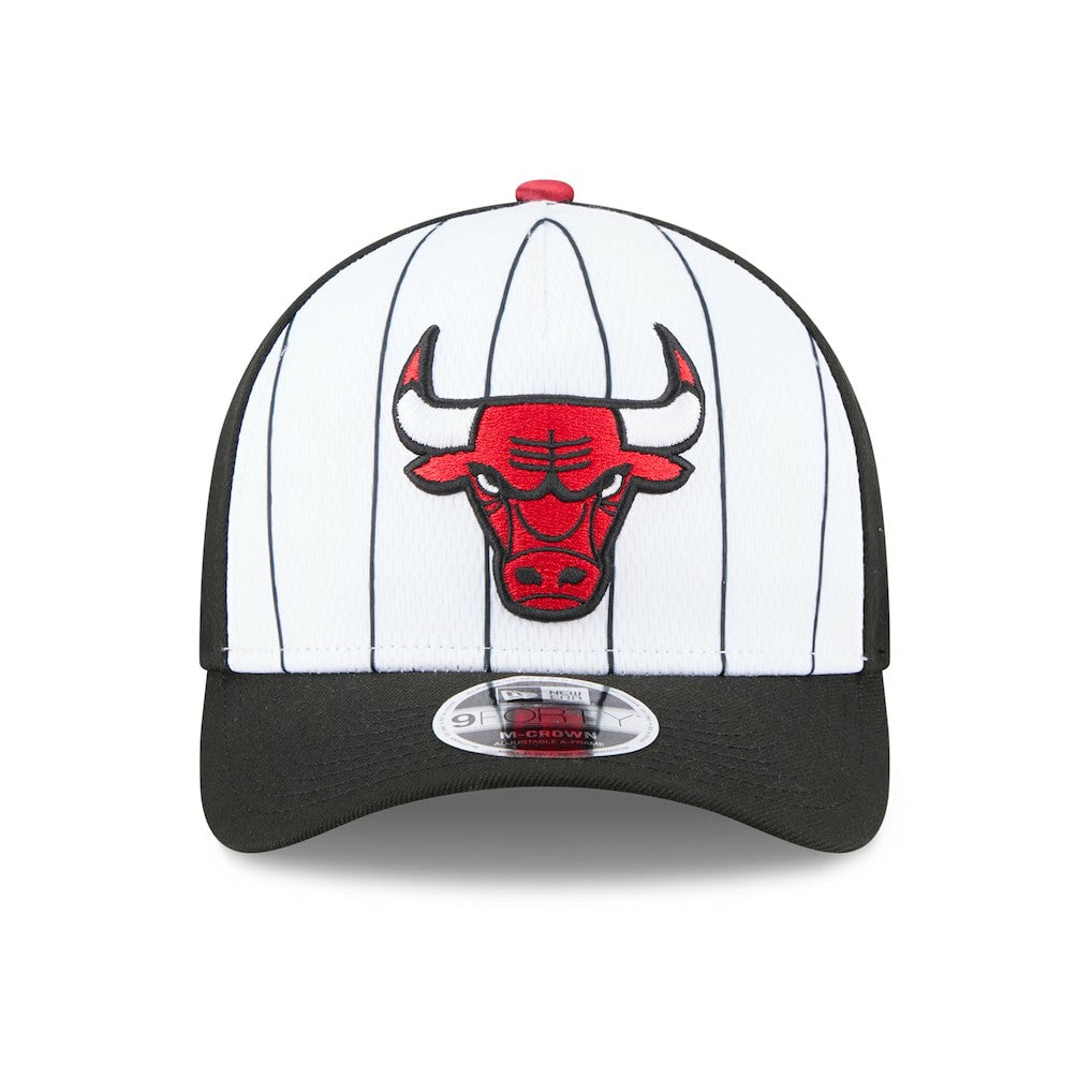 Chicago Bulls 2025 NBA Tip Off M-Crown A-Frame 9FORTY Adjustable Hat White/Black - NBA