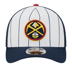 Denver Nuggets 2025 NBA Tip Off M-Crown A-Frame 9FORTY Adjustable Hat White/Navy - NBA