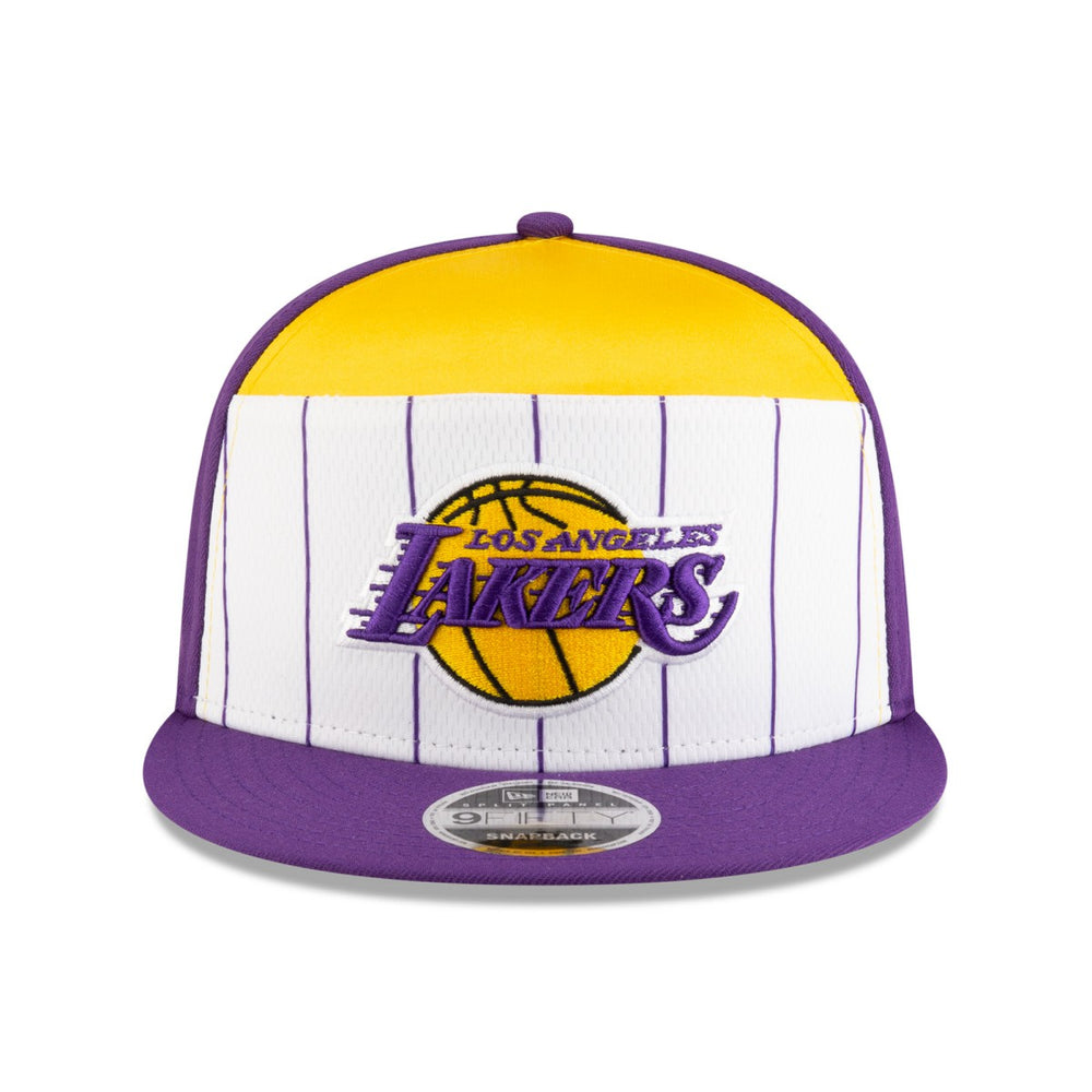 Los Angeles Lakers 2025 NBA Tip Off Split Panel 9FIFTY Snapback Hat White/Purple - NBA