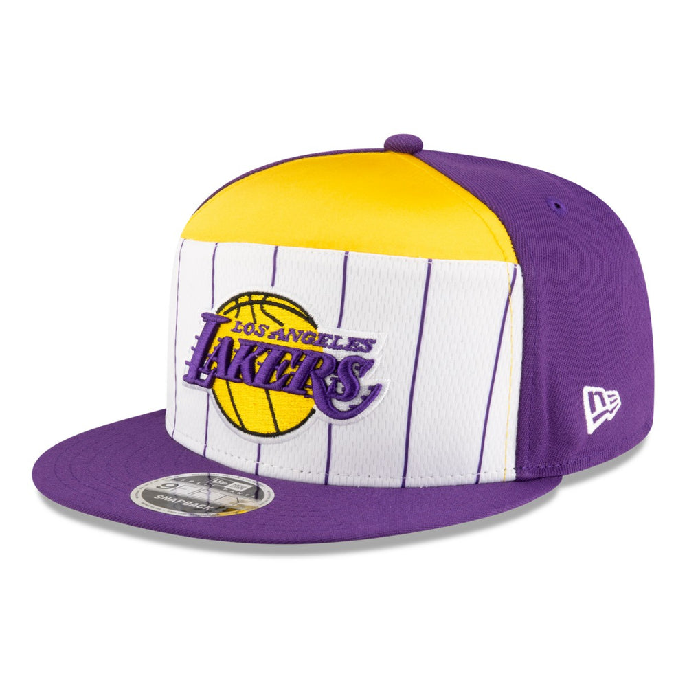 Los Angeles Lakers 2025 NBA Tip Off Split Panel 9FIFTY Snapback Hat White/Purple - NBA