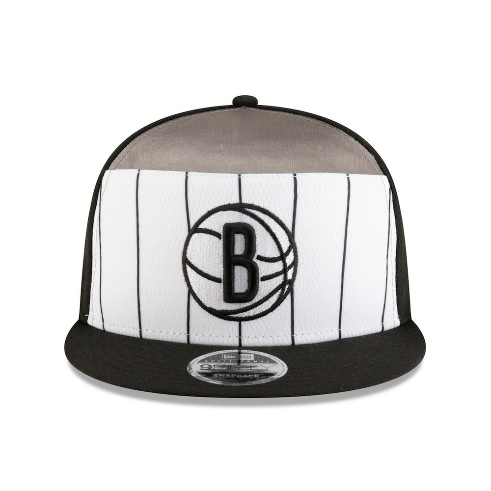 Brooklyn Nets 2025 NBA Tip Off Split Panel 9FIFTY Snapback Hat White/Black - NBA