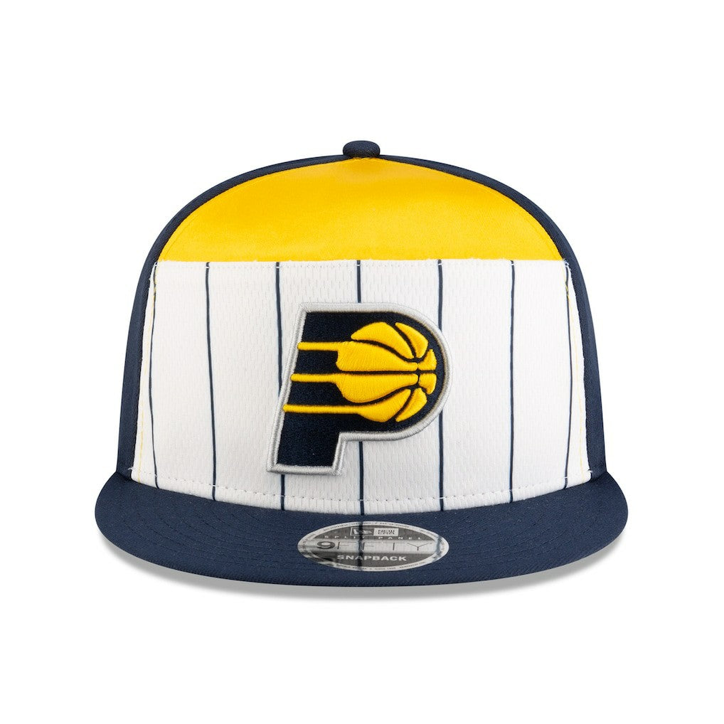 Indiana Pacers 2025 NBA Tip Off Split Panel 9FIFTY Snapback Hat White/Navy - NBA