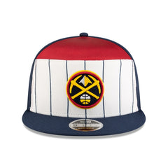 Denver Nuggets 2025 NBA Tip Off Split Panel 9FIFTY Snapback Hat White/Navy - NBA