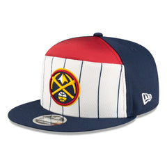Denver Nuggets 2025 NBA Tip Off Split Panel 9FIFTY Snapback Hat White/Navy - NBA