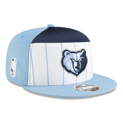 Memphis Grizzlies 2025 NBA Tip Off Split Panel 9FIFTY Snapback Hat White/Light Blue - NBA