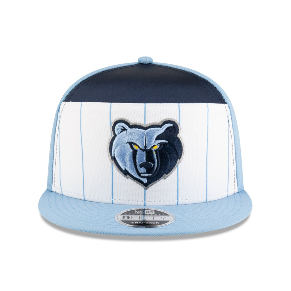 Memphis Grizzlies 2025 NBA Tip Off Split Panel 9FIFTY Snapback Hat White/Light Blue - NBA