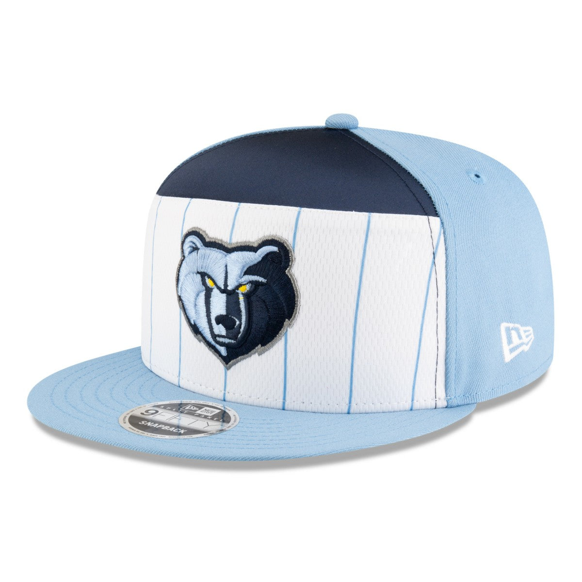 Memphis Grizzlies 2025 NBA Tip Off Split Panel 9FIFTY Snapback Hat White/Light Blue - NBA
