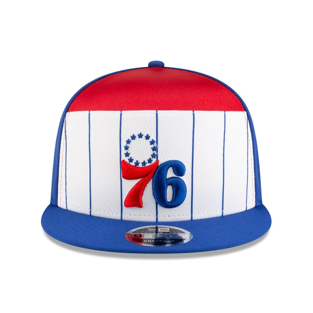Philadelphia 76ers 2025 NBA Tip Off Split Panel 9FIFTY Snapback Hat White/Blue - NBA