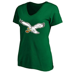 Philadelphia Eagles Women's Plus Size Vintage Logo V-Neck T-Shirt Kelly Green | Fanatics