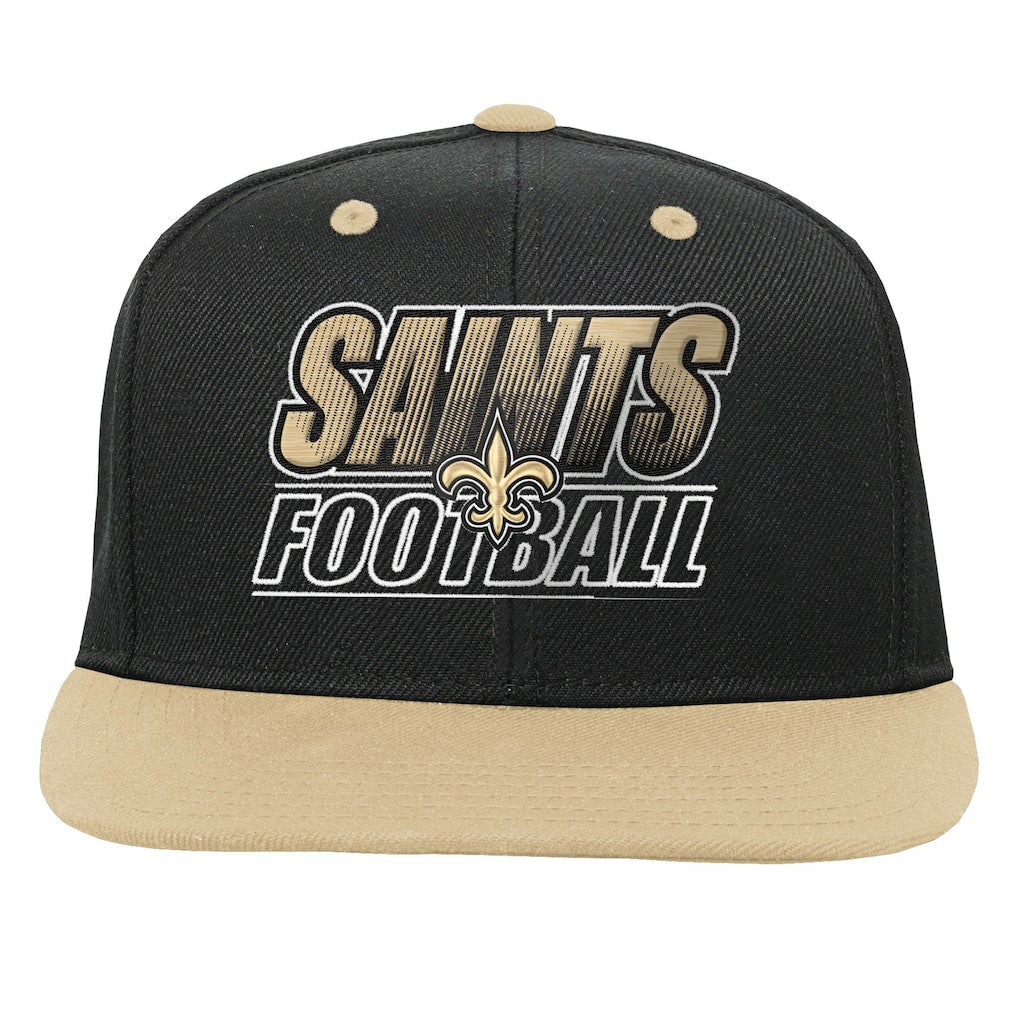 New Orleans Saints Outerstuff Youth Team Gradient Deadstock Snapback Hat Black | NFL