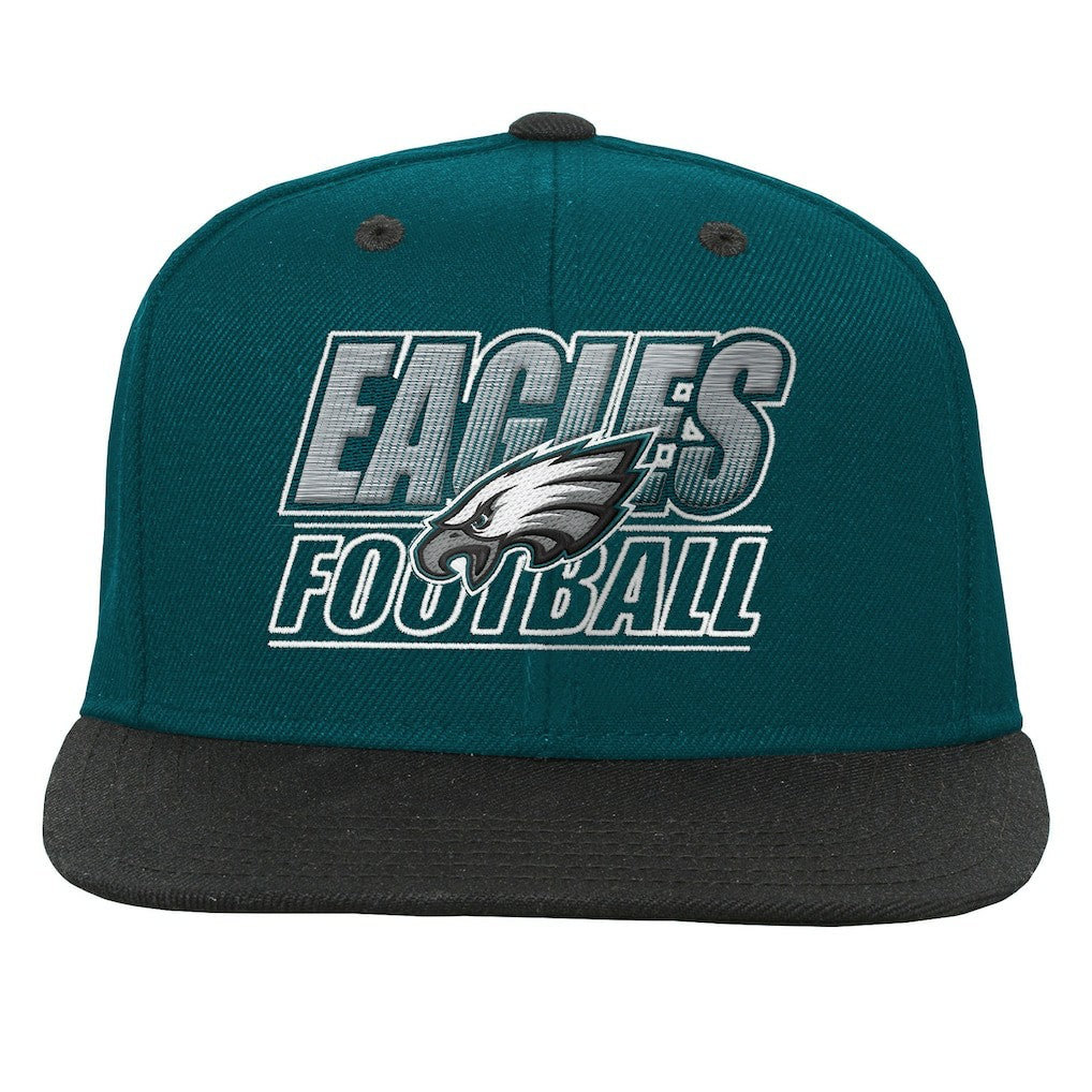 Philadelphia Eagles Outerstuff Youth Team Gradient Deadstock Snapback Hat Midnight Green | NFL