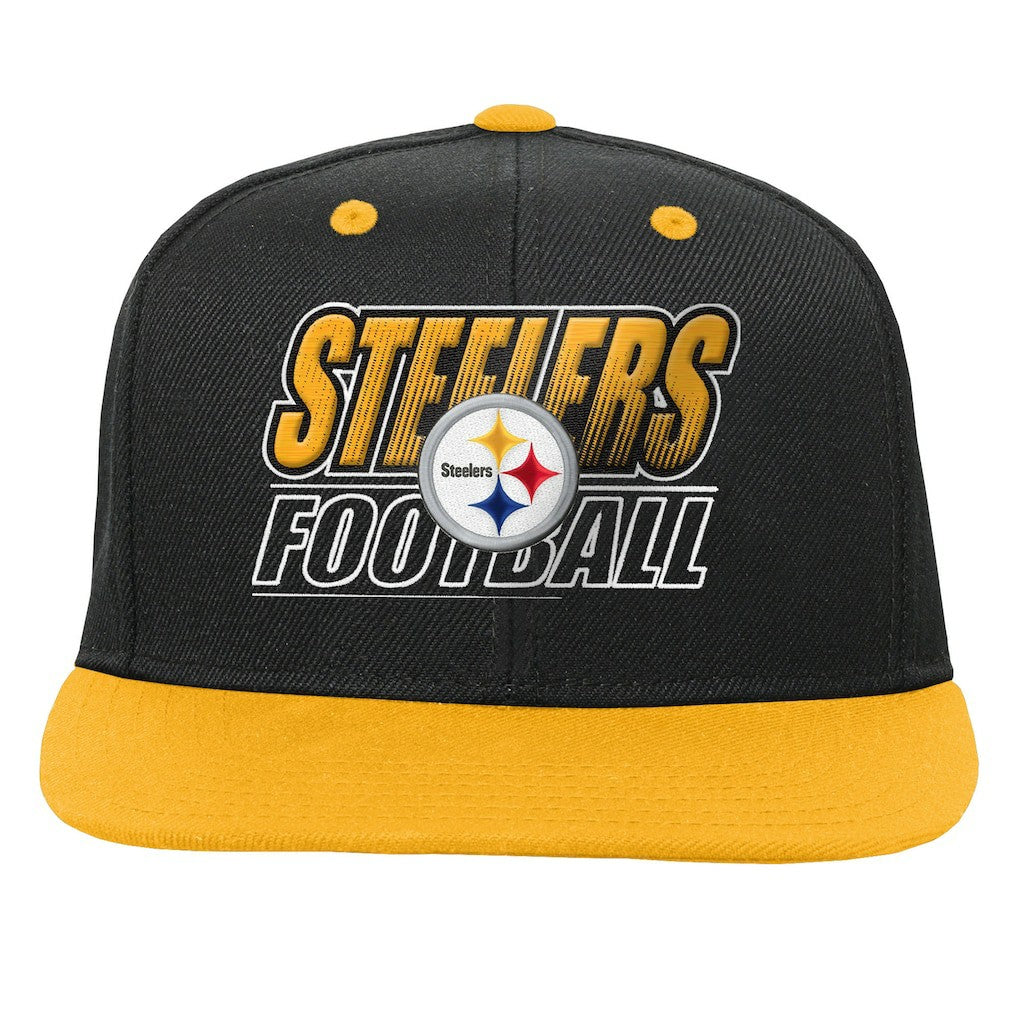 Pittsburgh Steelers Outerstuff Youth Team Gradient Deadstock Snapback Hat Black | NFL