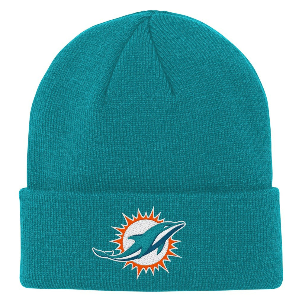 Miami Dolphins Outerstuff Youth Team Gradient Cuffed Knit Hat Aqua | NFL