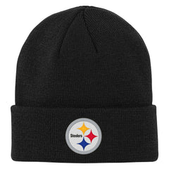 Pittsburgh Steelers Outerstuff Youth Team Gradient Cuffed Knit Hat Black | NFL