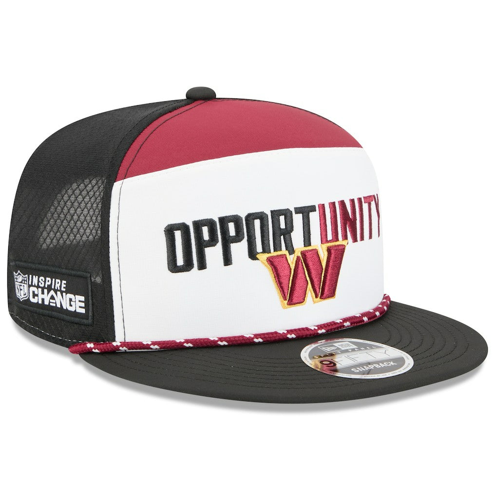 Washington Commanders New Era 2025 Inspire Change Split Panel 9FIFTY Snapback Hat White/Black | NFL