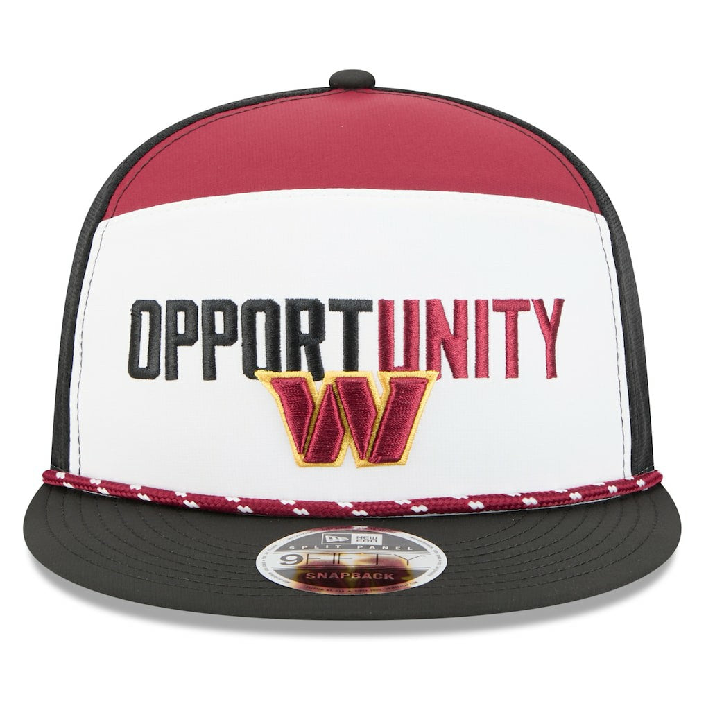 Washington Commanders New Era 2025 Inspire Change Split Panel 9FIFTY Snapback Hat White/Black | NFL