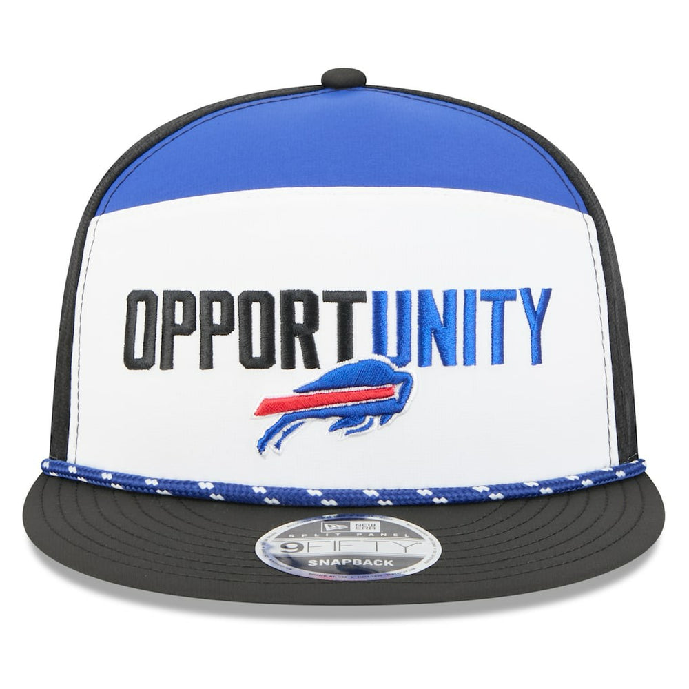 Buffalo Bills New Era 2025 Inspire Change Split Panel 9FIFTY Snapback Hat White/Black | NFL