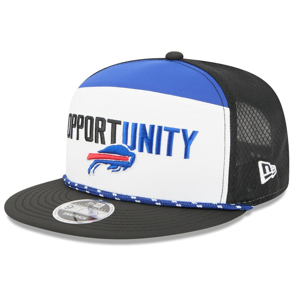 Buffalo Bills New Era 2025 Inspire Change Split Panel 9FIFTY Snapback Hat White/Black | NFL