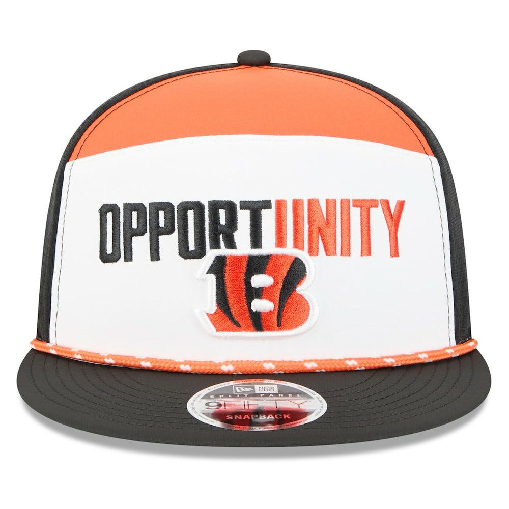 Cincinnati Bengals New Era 2025 Inspire Change Split Panel 9FIFTY Snapback Hat White/Black | NFL