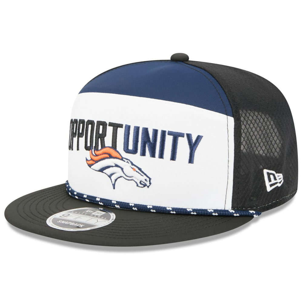 Denver Broncos New Era 2025 Inspire Change Split Panel 9FIFTY Snapback Hat White/Black | NFL