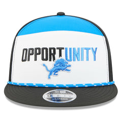 Detroit Lions New Era 2025 Inspire Change Split Panel 9FIFTY Snapback Hat White/Black | NFL