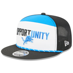 Detroit Lions New Era 2025 Inspire Change Split Panel 9FIFTY Snapback Hat White/Black | NFL