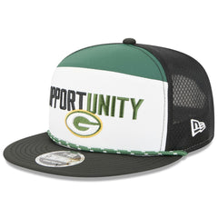 Green Bay Packers New Era 2025 Inspire Change Split Panel 9FIFTY Snapback Hat White/Black | NFL